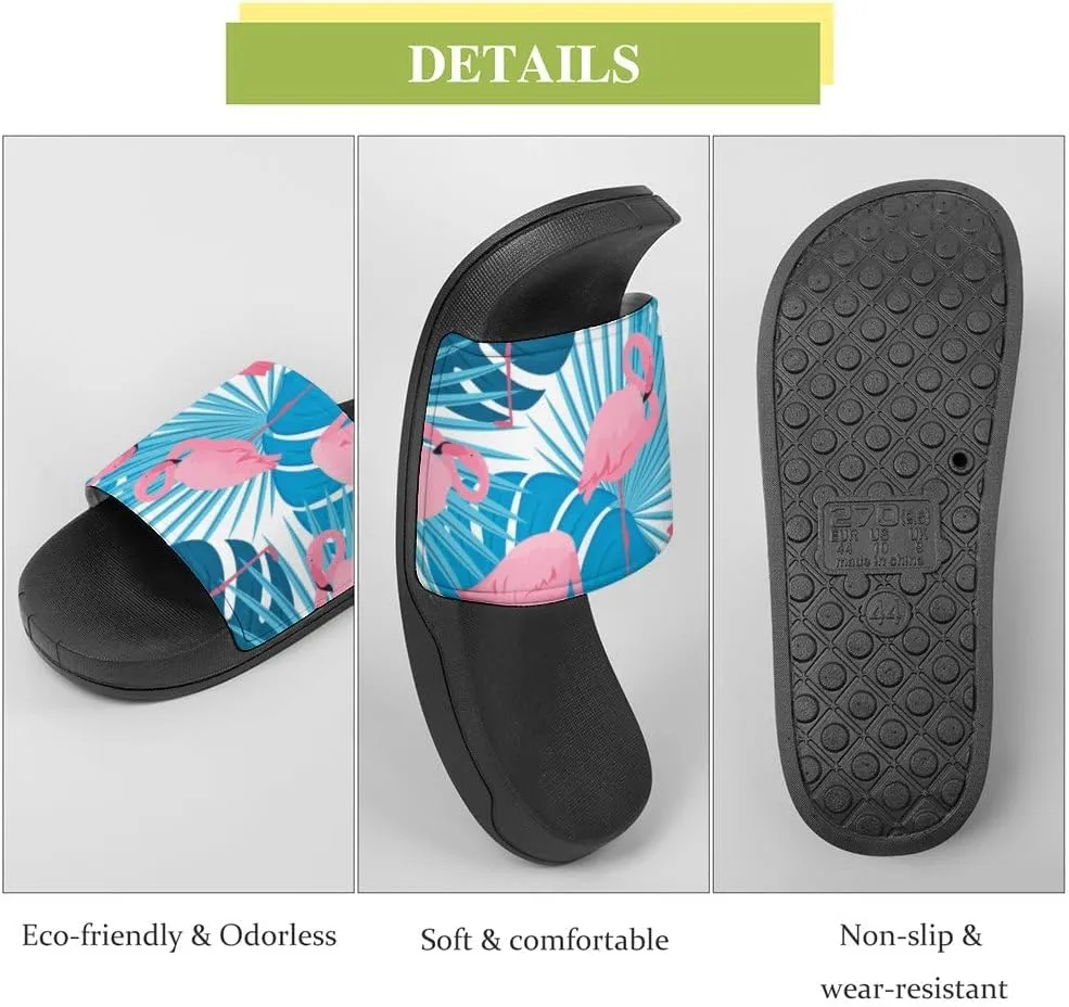 Unisex Slides for Women Men, Comfortable Slippers Slides, Non-slip Shower Shoes House Fashion Thick for Indoor & Outdoor（24080203）
