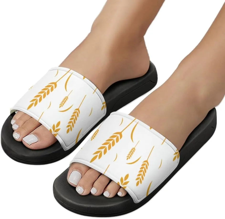 Unisex Slides for Women Men, Comfortable Slippers Slides, Non-slip Shower Shoes House Fashion Thick for Indoor & Outdoor（24080203）