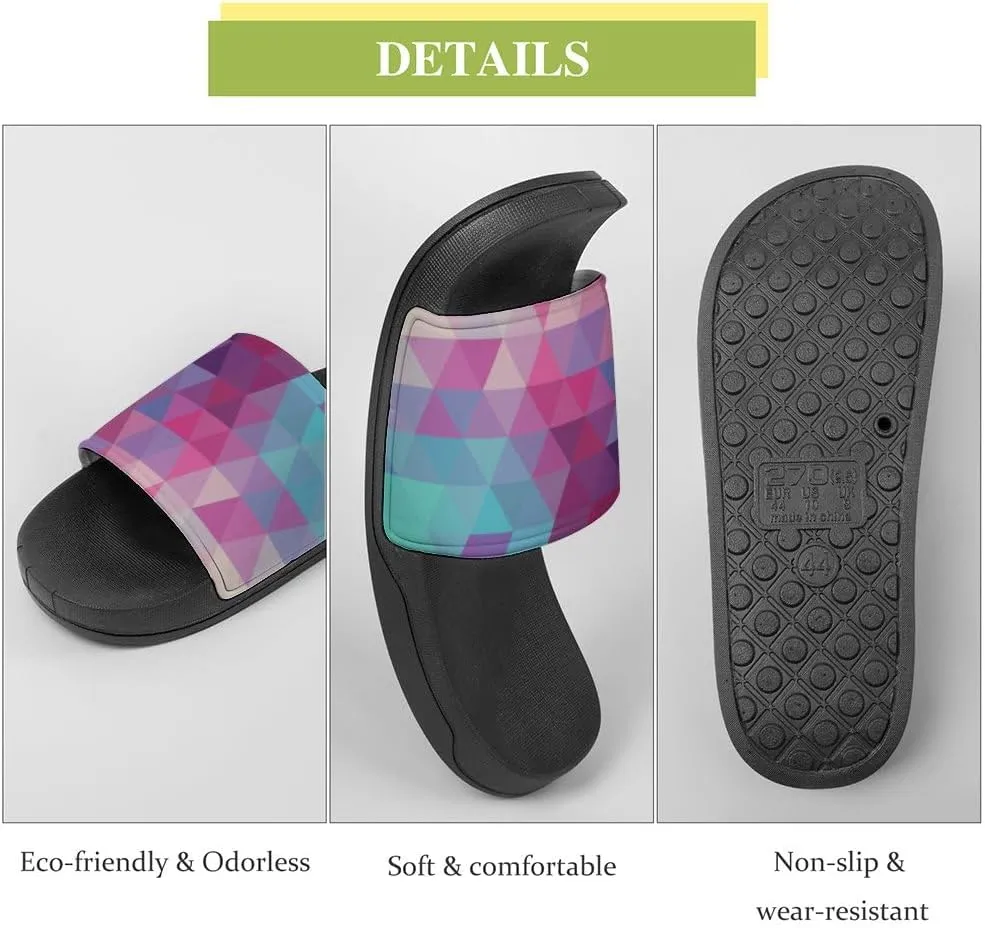 Unisex Slides for Women Men, Comfortable Slippers Slides, Non-slip Shower Shoes House Fashion Thick for Indoor & Outdoor（24080203）
