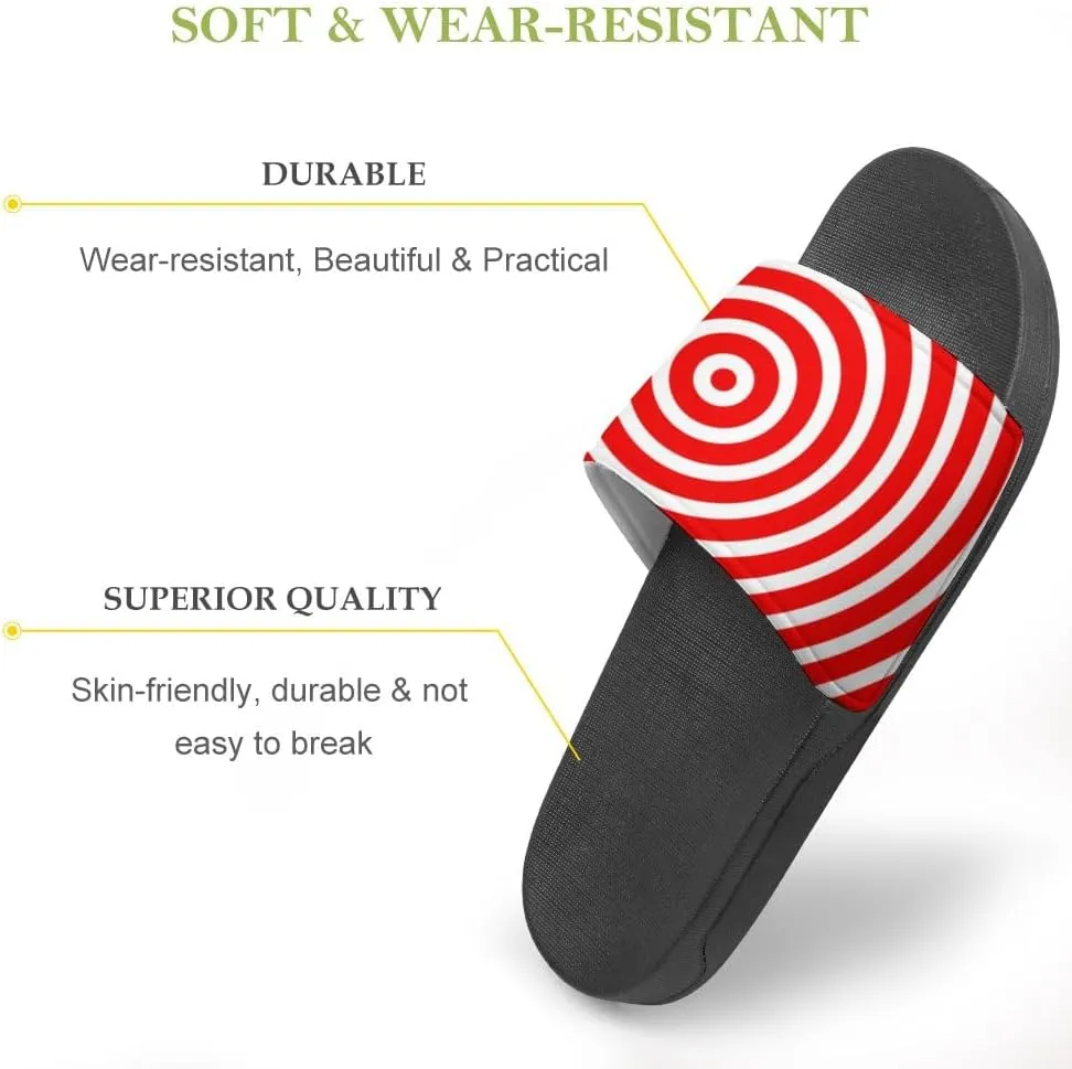 Unisex Slides for Women Men, Comfortable Slippers Slides, Non-slip Shower Shoes House Fashion Thick for Indoor & Outdoor（24080203）