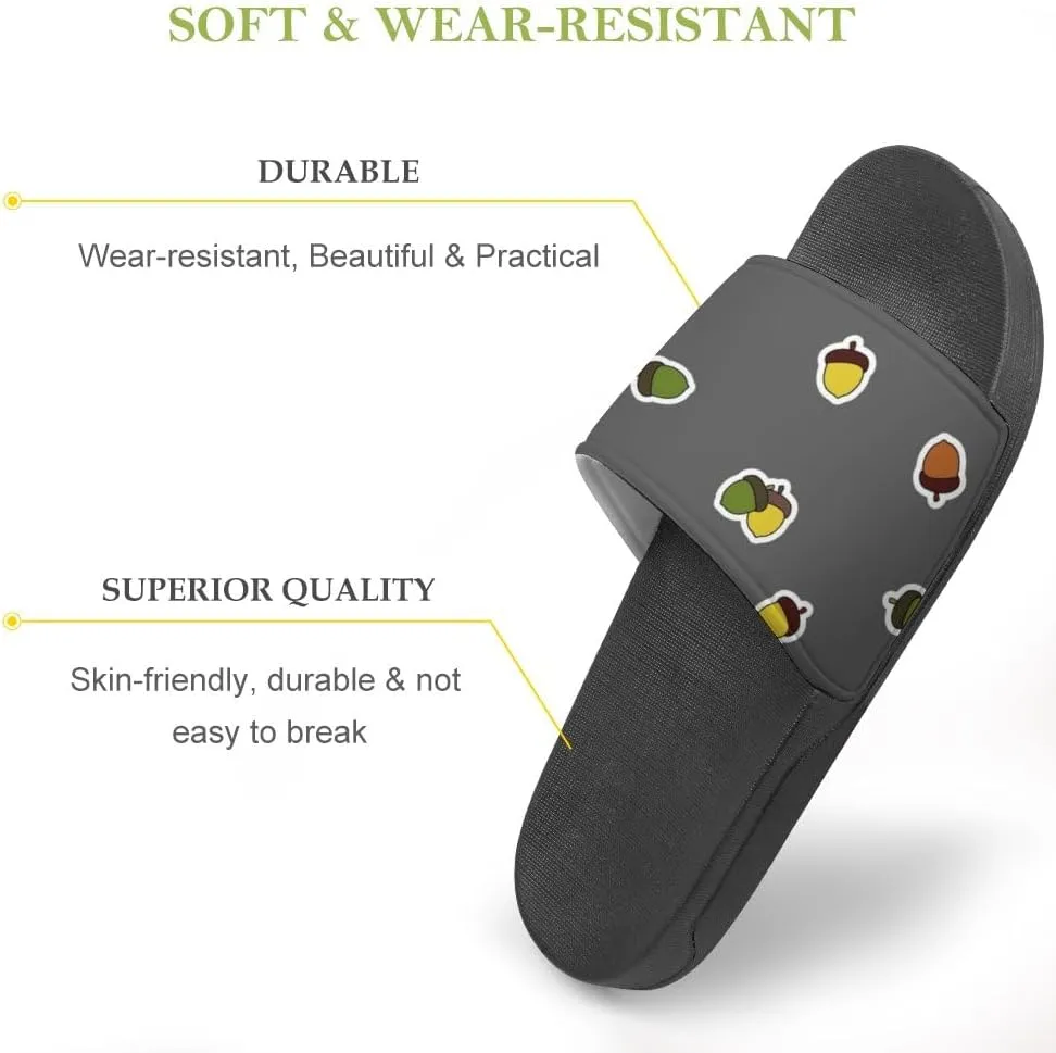 Unisex Slides for Women Men, Comfortable Slippers Slides, Non-slip Shower Shoes House Fashion Thick for Indoor & Outdoor（24082301）
