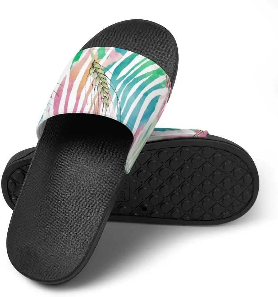 Unisex Slides for Women Men, Comfortable Slippers Slides, Non-slip Shower Shoes House Fashion Thick for Indoor & Outdoor（24082301）