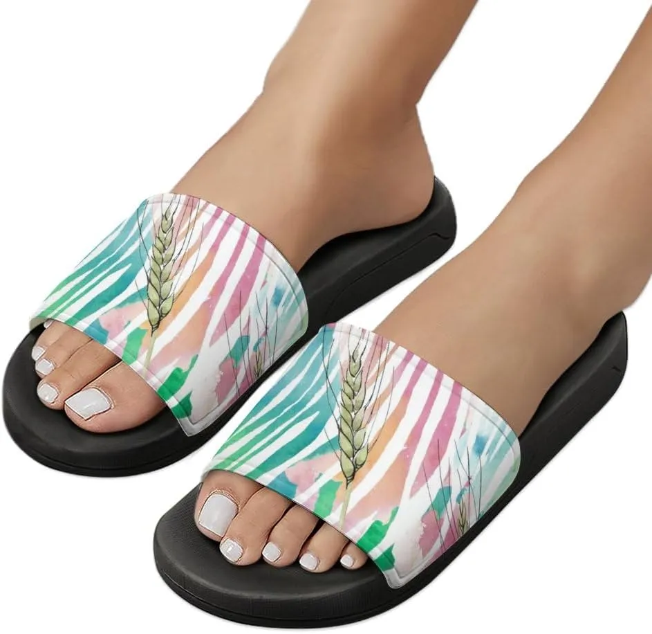 Unisex Slides for Women Men, Comfortable Slippers Slides, Non-slip Shower Shoes House Fashion Thick for Indoor & Outdoor（24082301）