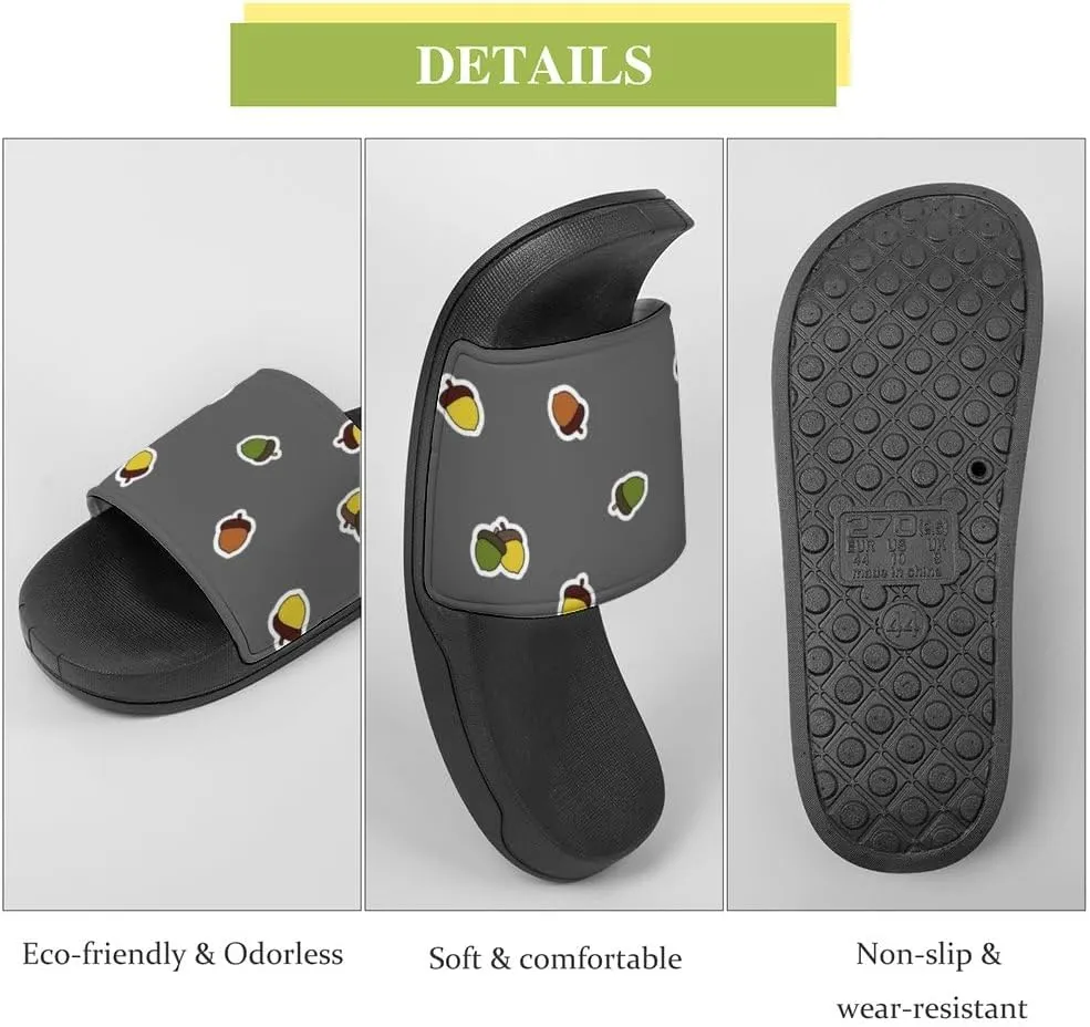 Unisex Slides for Women Men, Comfortable Slippers Slides, Non-slip Shower Shoes House Fashion Thick for Indoor & Outdoor（24082301）