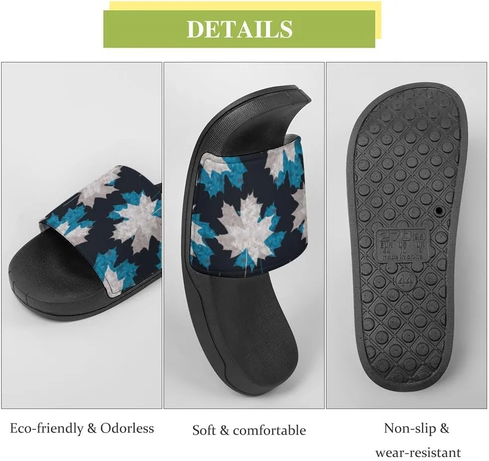 Unisex Slides for Women Men, Comfortable Slippers Slides, Non-slip Shower Shoes House Fashion Thick for Indoor & Outdoor（24082303）