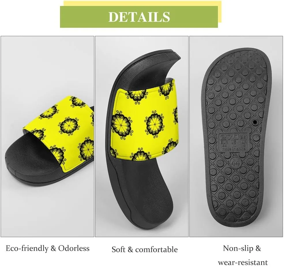 Unisex Slides for Women Men, Comfortable Slippers Slides, Non-slip Shower Shoes House Fashion Thick for Indoor & Outdoor（24082303）