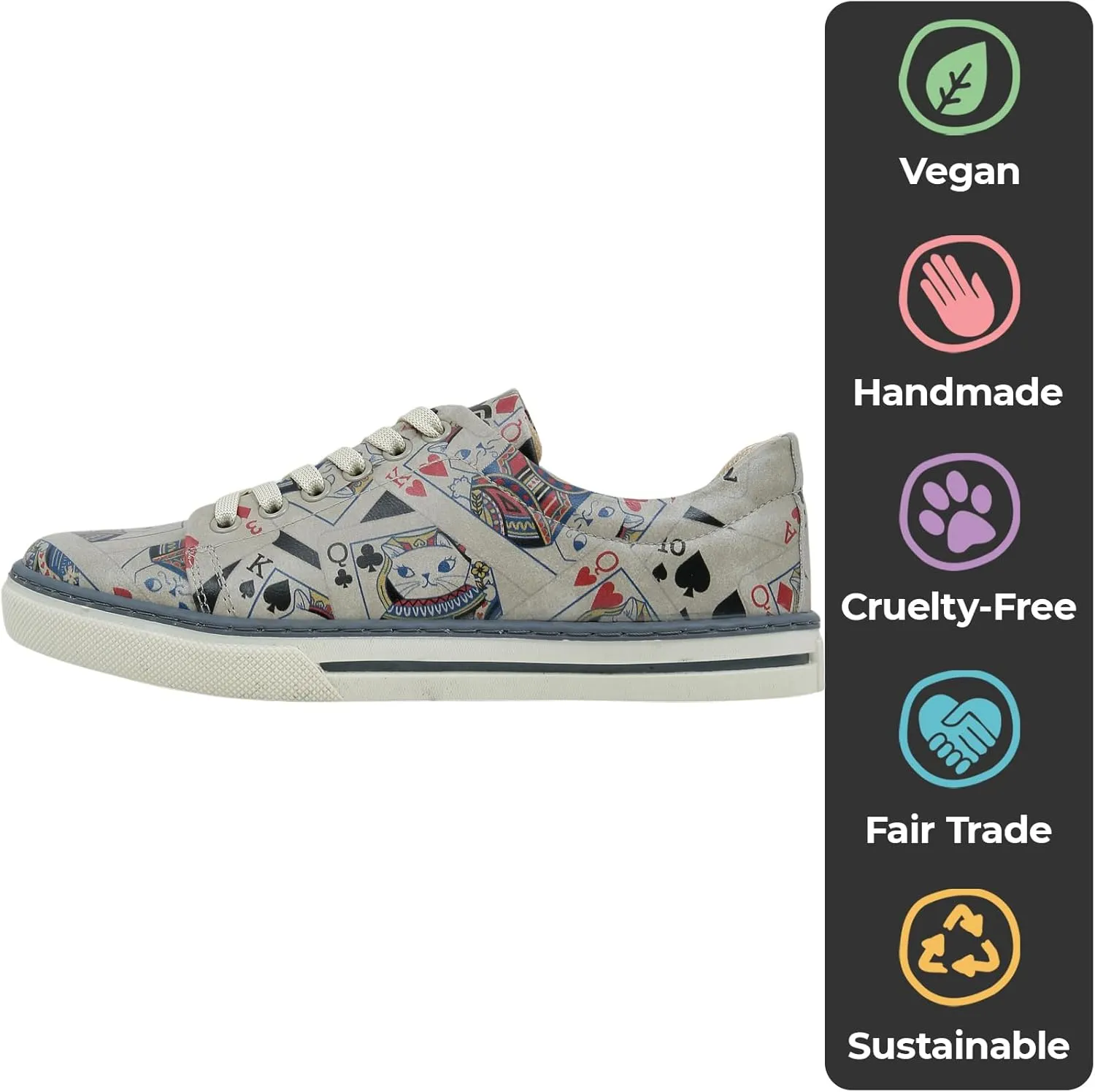 Vegan Leather Sneakers for Women - Handmade and Unique Design Fashion Sneakers for Women