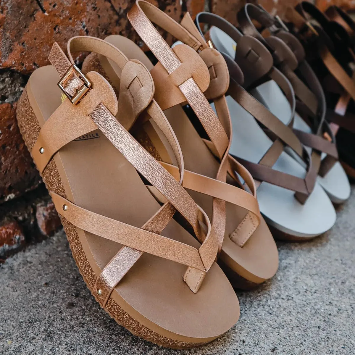VOLATILE Women's Engie Multi Strap Thong Sandal