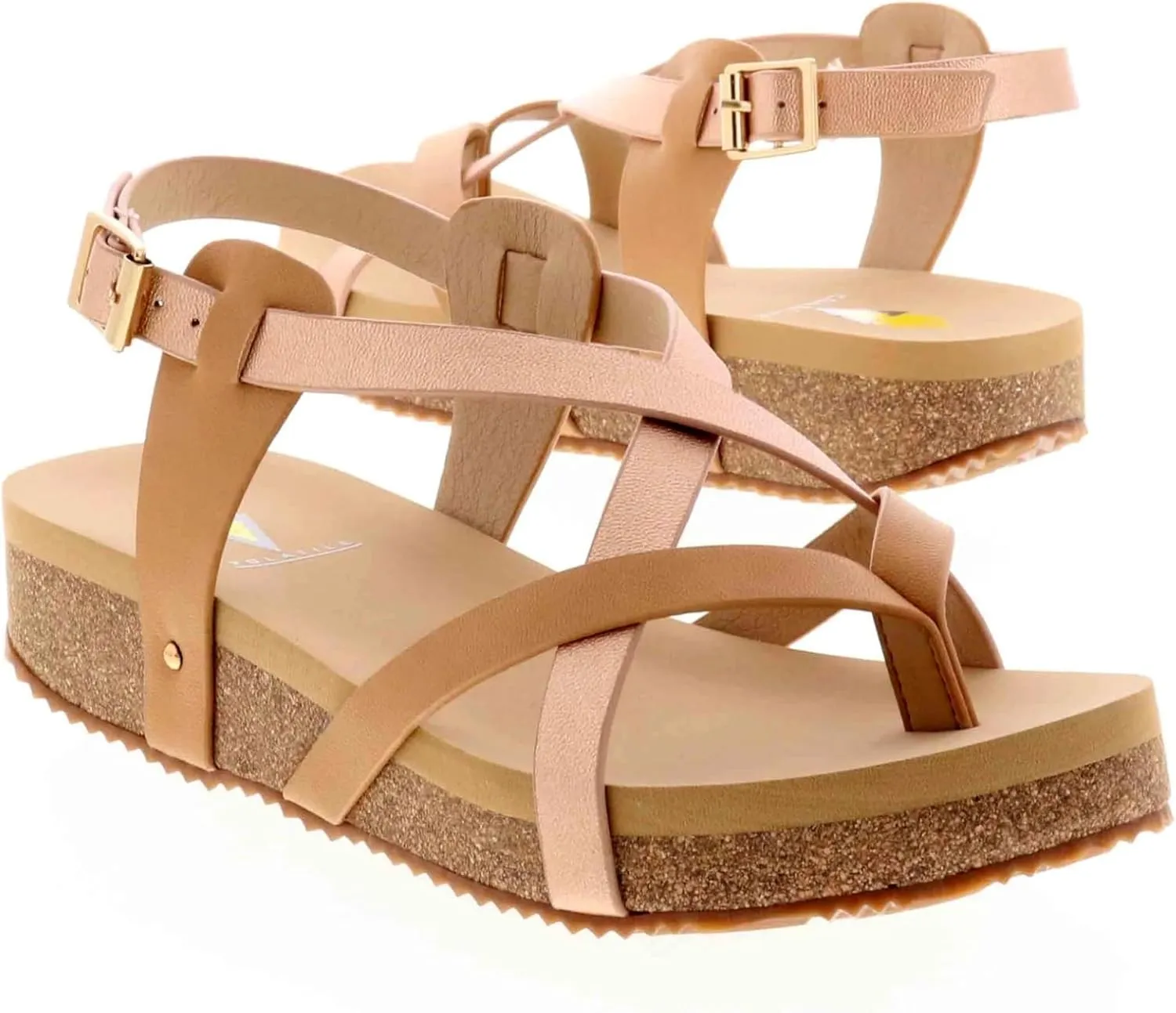 VOLATILE Women's Engie Multi Strap Thong Sandal