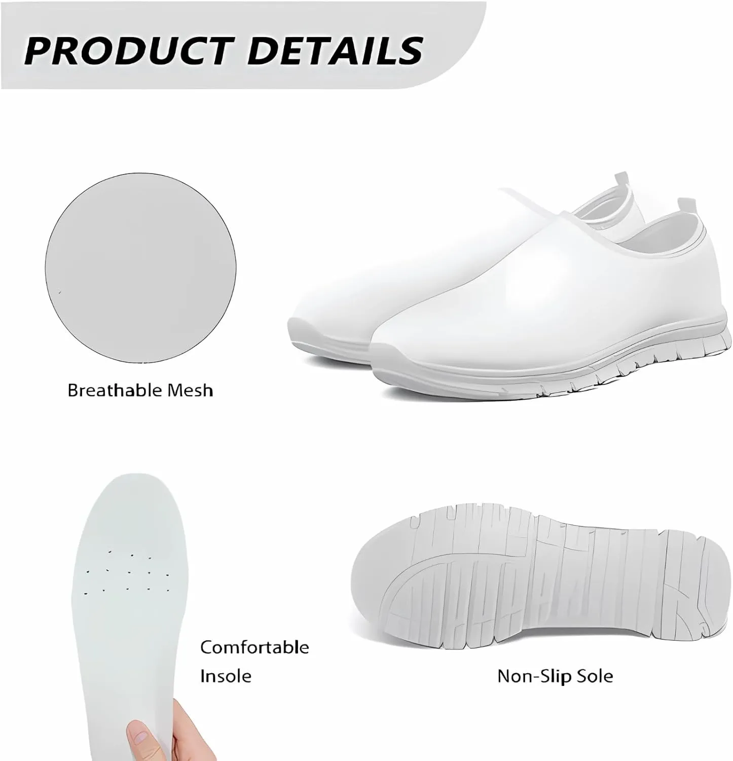 Walking Sneakers for Women Casual Slip On Shoes