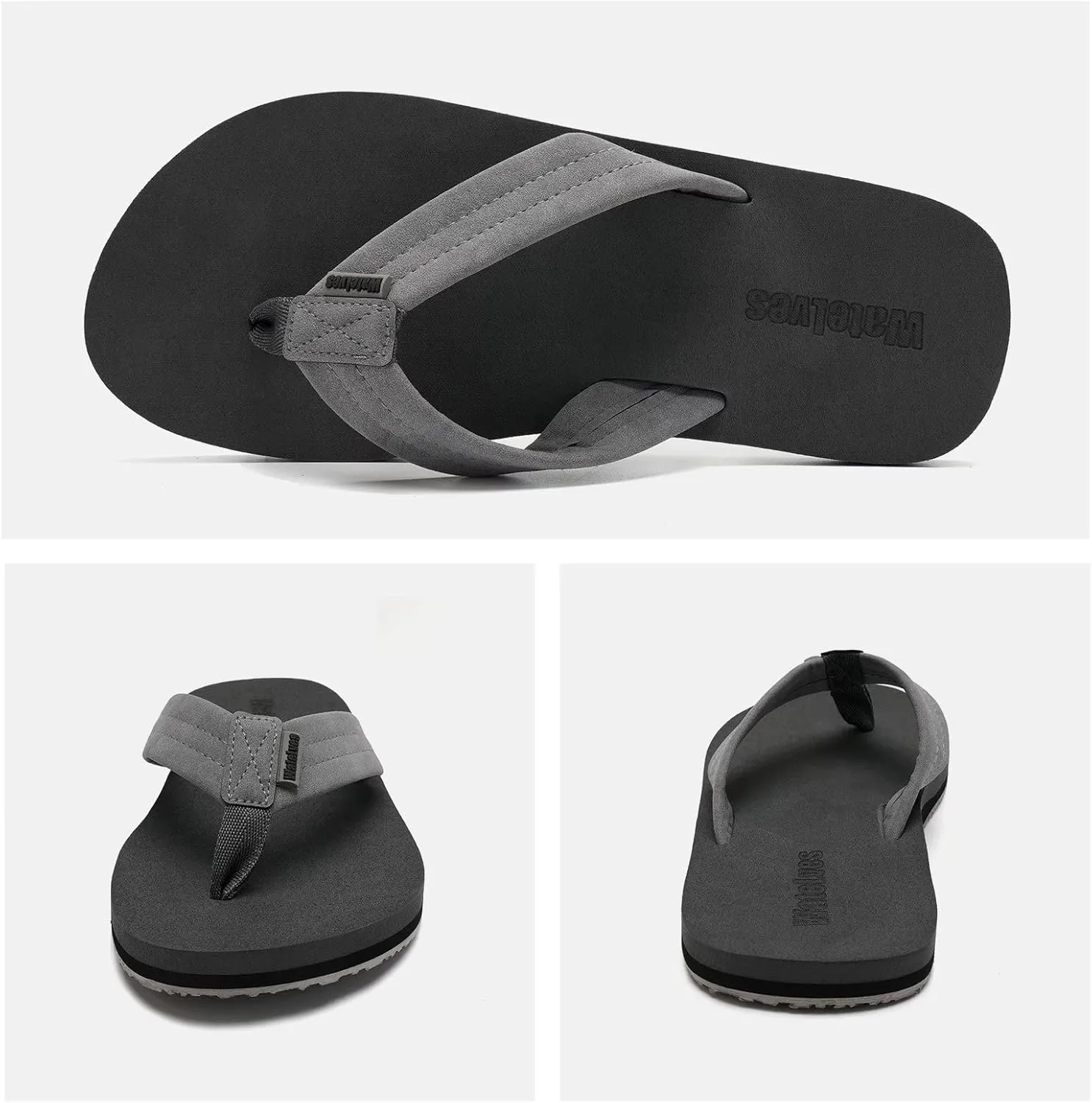 WateLves Mens-Flip-Flops-Thong-Sandals-with-Arch-Support Lightweight-Water-Shoes Open-Toe Comfort Summer-Beach-Slippers for Pool-Showers-Dorms Indoor-Outdoor