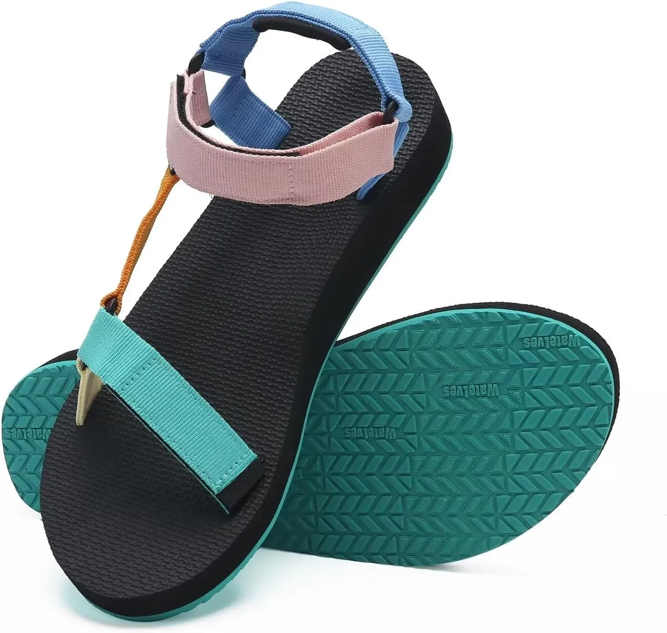 WateLves Womens-Sport-Sandals Outdoor Hiking Sandals with-Arch-Support Comfortable Webbing-Water-Athletic Beach-Sandals for Travel-Walking-Trekking-Camping