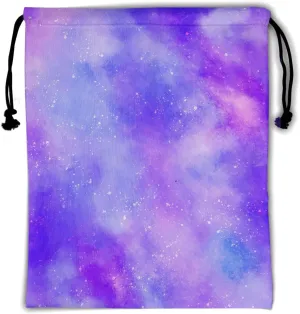 Watercolor Purple Galaxy Grip Bags - Blue Stars Grip Bag Gymnastics Cute Drawstring Storage Bags Abstact Nebula Gym Pouch Shoe Bags Adjustable Polyester Towel Bag