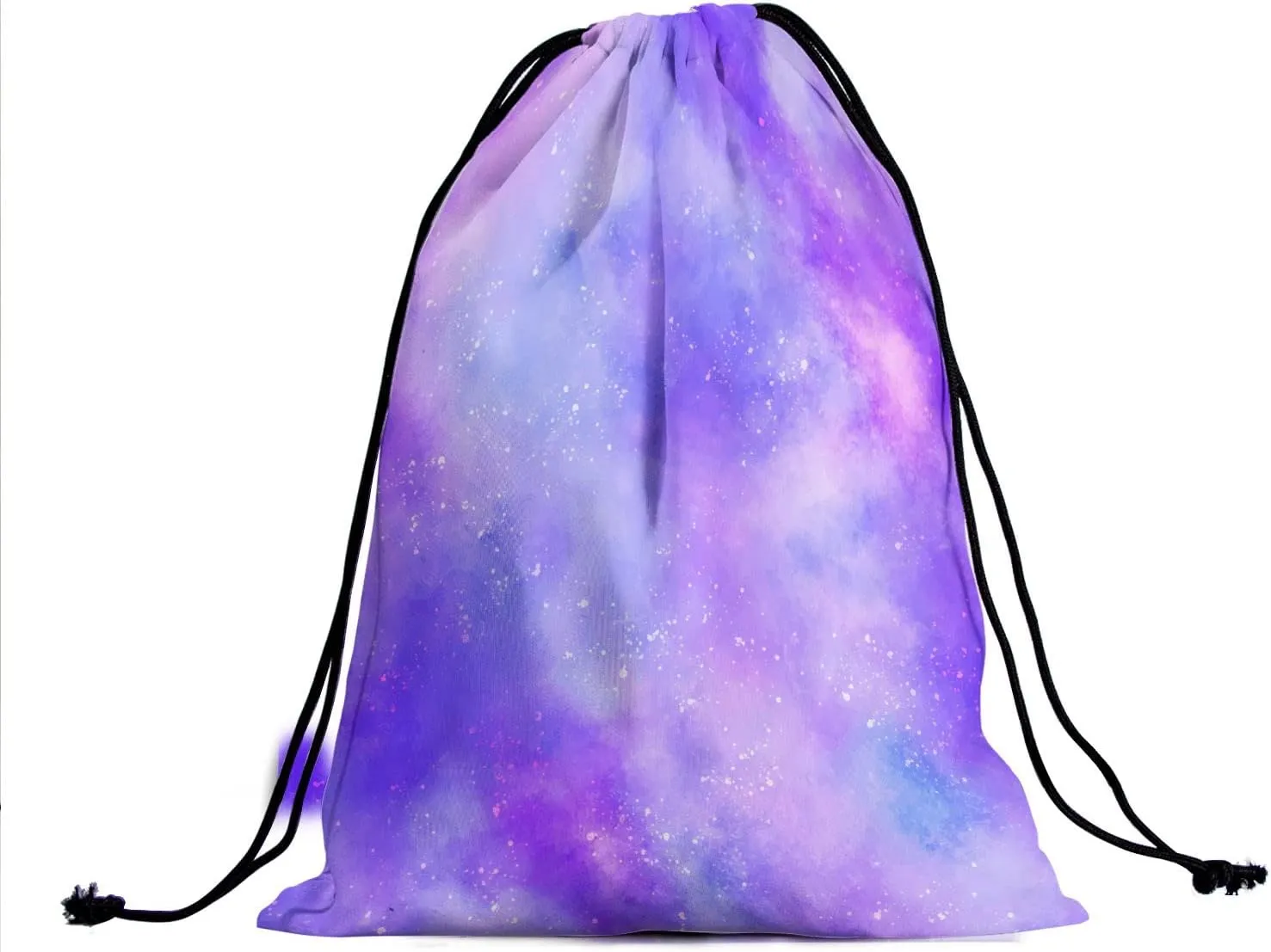 Watercolor Purple Galaxy Grip Bags - Blue Stars Grip Bag Gymnastics Cute Drawstring Storage Bags Abstact Nebula Gym Pouch Shoe Bags Adjustable Polyester Towel Bag