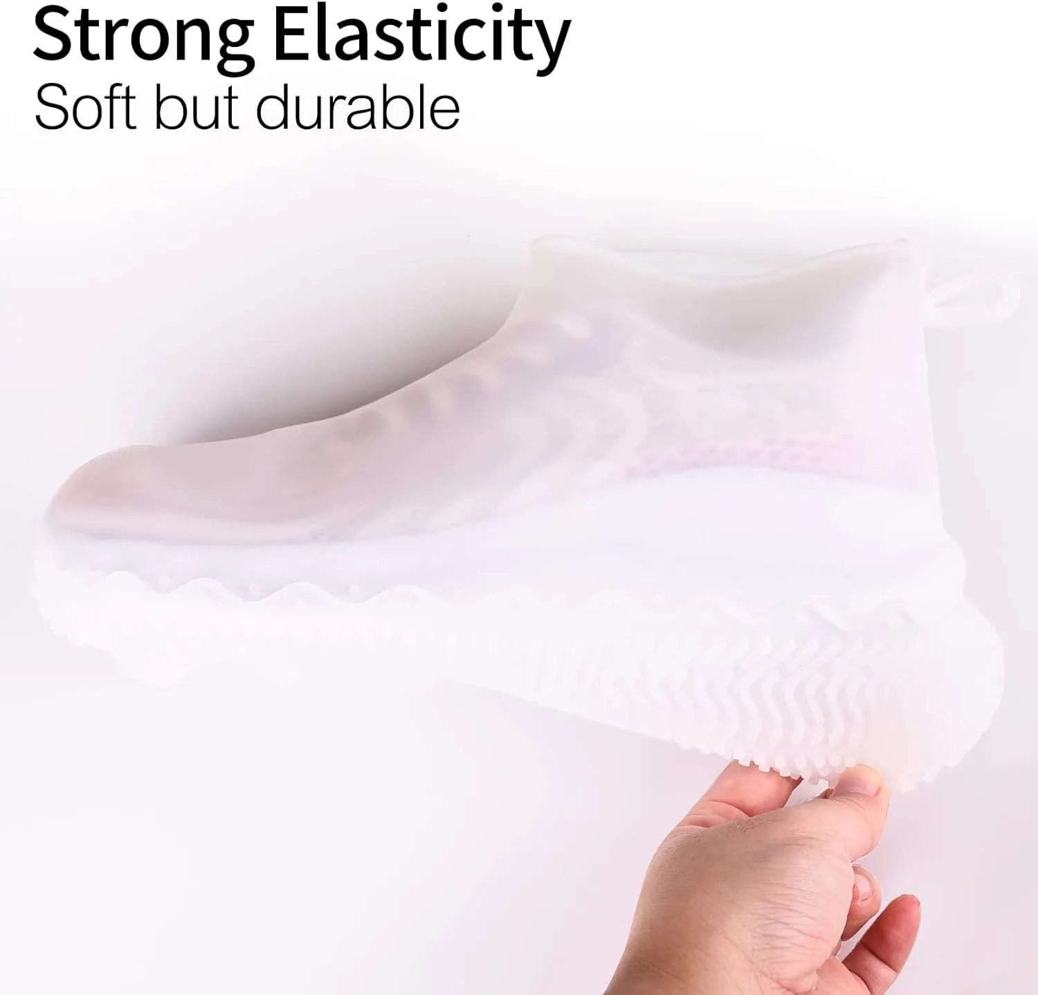 Waterproof Silicone Rain Shoes Cover, Reusable Non-Slip Overshoes, Foldable Rain/Snow Galoshes, Resistant Rain Boots Outdoor Shoes Cover Protectors for Women, Men, Kids,Teen