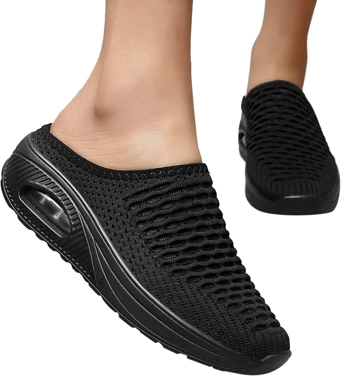 Wide Foot Orthopedic Sandals Sneakers Womens Breathable Slip On Arch Support Sport Slides Non-Slip Thick Slippers Outdoor Casual Walking Shoes Anti-Slip Platform Shoes Women