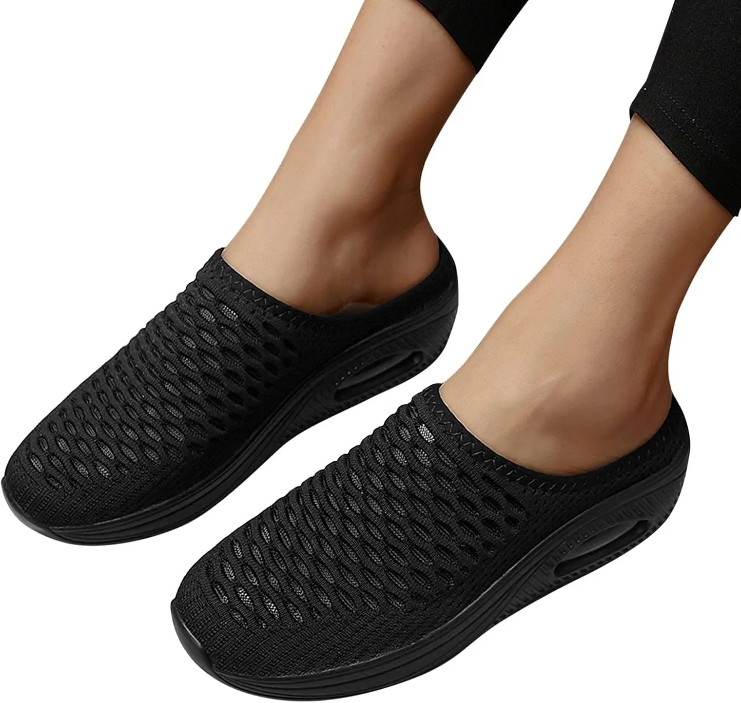 Wide Foot Orthopedic Sandals Sneakers Womens Breathable Slip On Arch Support Sport Slides Non-Slip Thick Slippers Outdoor Casual Walking Shoes Anti-Slip Platform Shoes Women