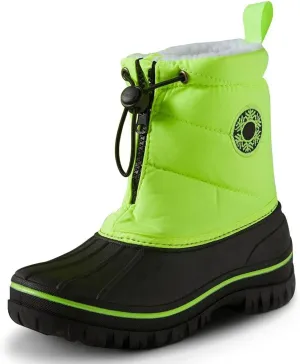 WOJWSKI Boys Girls Snow Boots Kids Winter Outdoor Waterproof Slip Resistant Boots Cold Weather Shoes Hiking Non-Slip (Toddler/Little Kid/Big Kid)