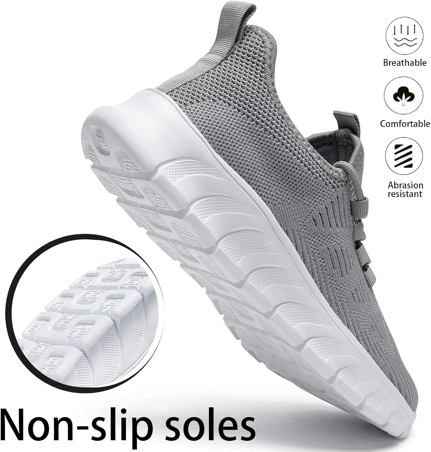 Women & Mens Running Shoes Tennis Walking Gym Lightweight Workout Slip on Athletic Fashion Sneakers Breathable Sport Jogging Hiking Casual Shoe