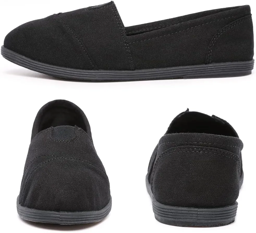 Womens Alpargata Slip On Loafer Flat Shoes Soft Daily Slip-On Casual Arch Support Sneaker Classic Flats Breathable Women's Loafer Canvas Walking Shoes