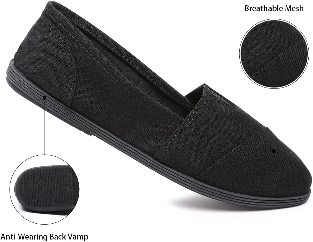 Womens Alpargata Slip On Loafer Flat Shoes Soft Daily Slip-On Casual Arch Support Sneaker Classic Flats Breathable Women's Loafer Canvas Walking Shoes