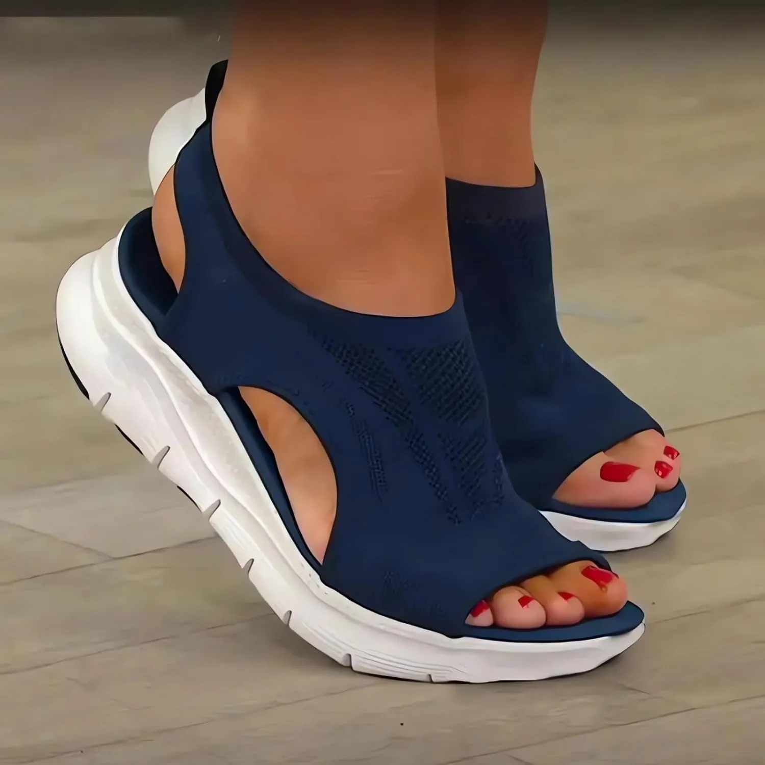 Women's Breathable Orthopedic Sandals Comfortable Walking Tennis Shoes Sandals Arch Support Wide Fit Plantar Fasciitis Sport Athletic Hiking Outdoor Active Summer Dressy Soft Mat Diabetic Sandals