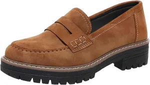 Womens Chunky Loafers Platform Work Shoes Dress Penny Loafers Comfortable Office Shoes Casual Leather Shoes