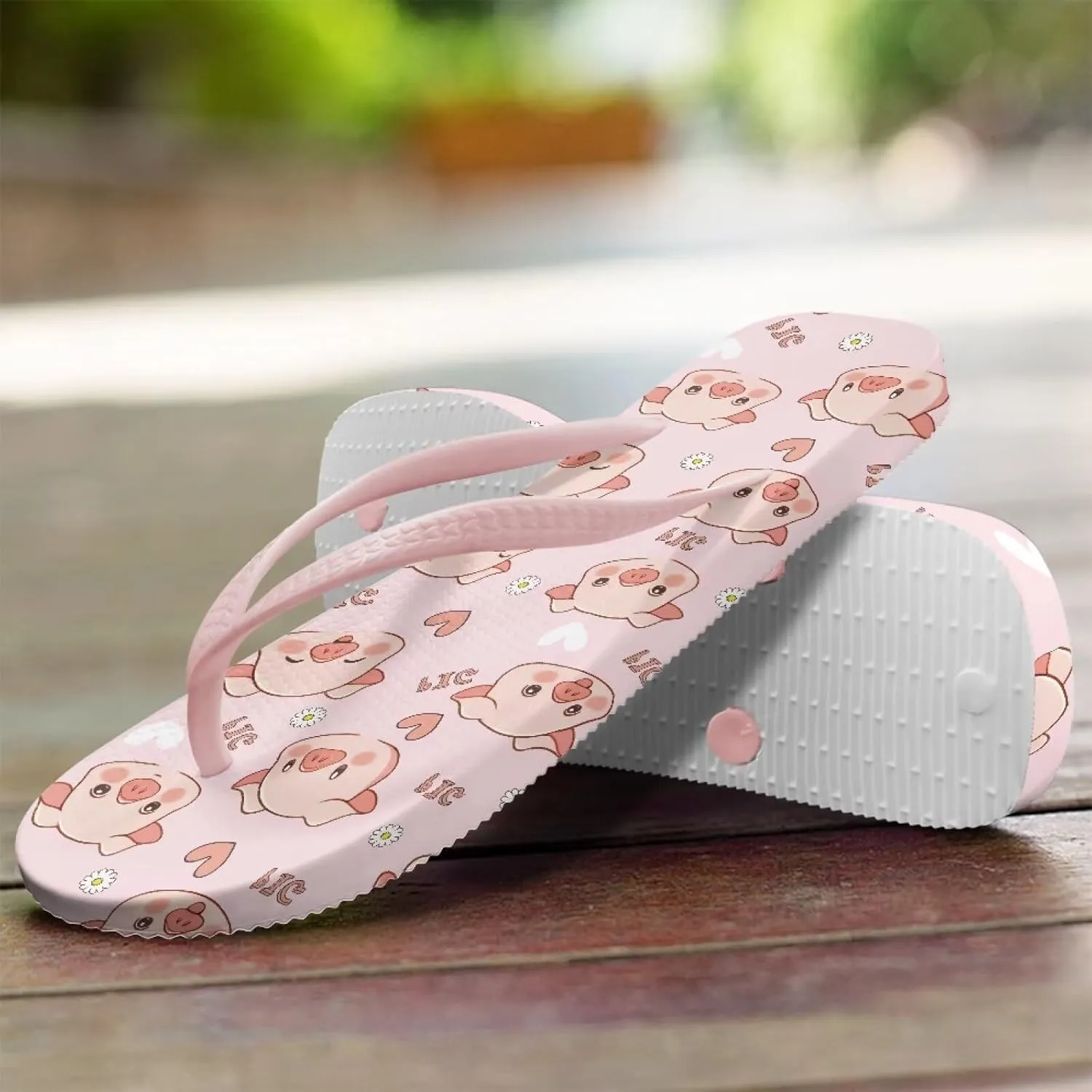 Women's Flip Flops Sandals, Soft Beach Pool Pink Thong Sandals Slide Shoes EUR Size 35 36 37 38 39 40