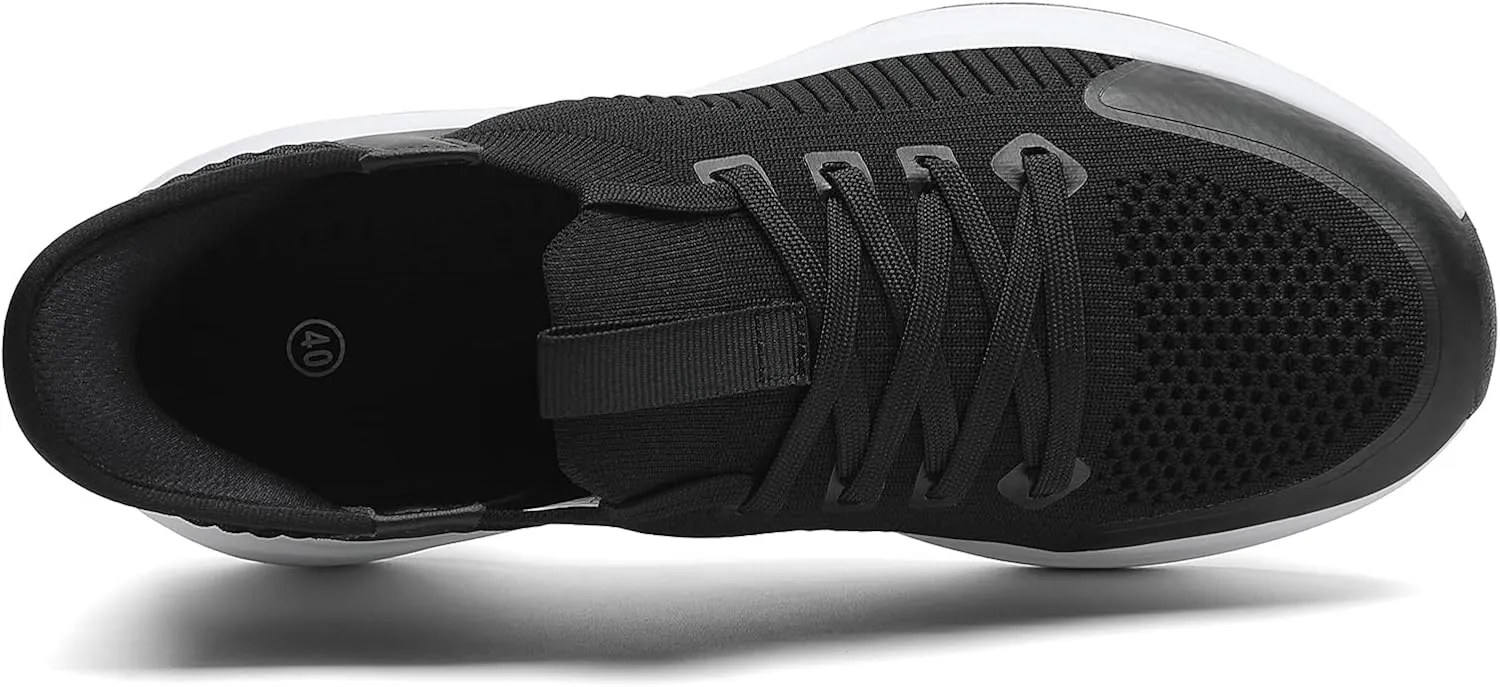 Women's Hands-Free Slip-On Casual Sneakers, Lightweight Arch Fit Walking Shoes, Knit-Comfortable Tennis Running Workout Sneakers for Women