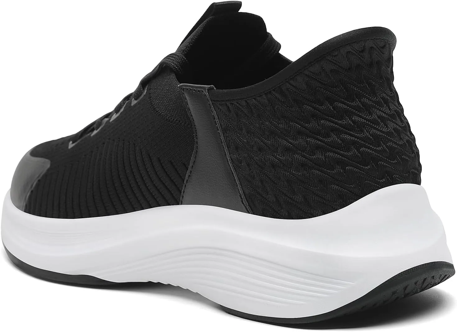 Women's Hands-Free Slip-On Casual Sneakers, Lightweight Arch Fit Walking Shoes, Knit-Comfortable Tennis Running Workout Sneakers for Women