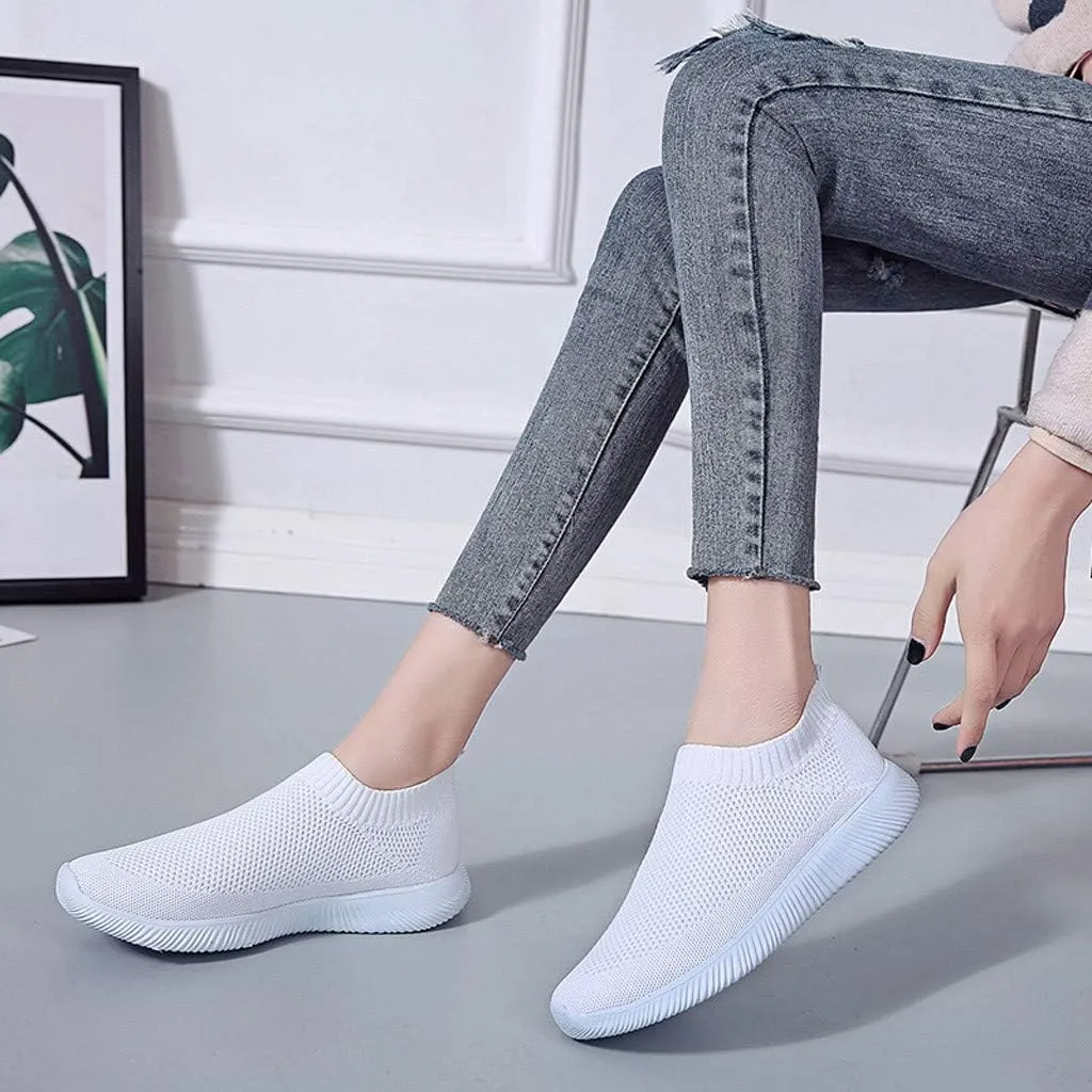 Womens Ladies Walking Running Shoes Slip On Lightweight Tennis Shoes Men Mesh Women Casual Shoes Men Shoes Sneakers Red Tennis Shoe Loafers Shoe