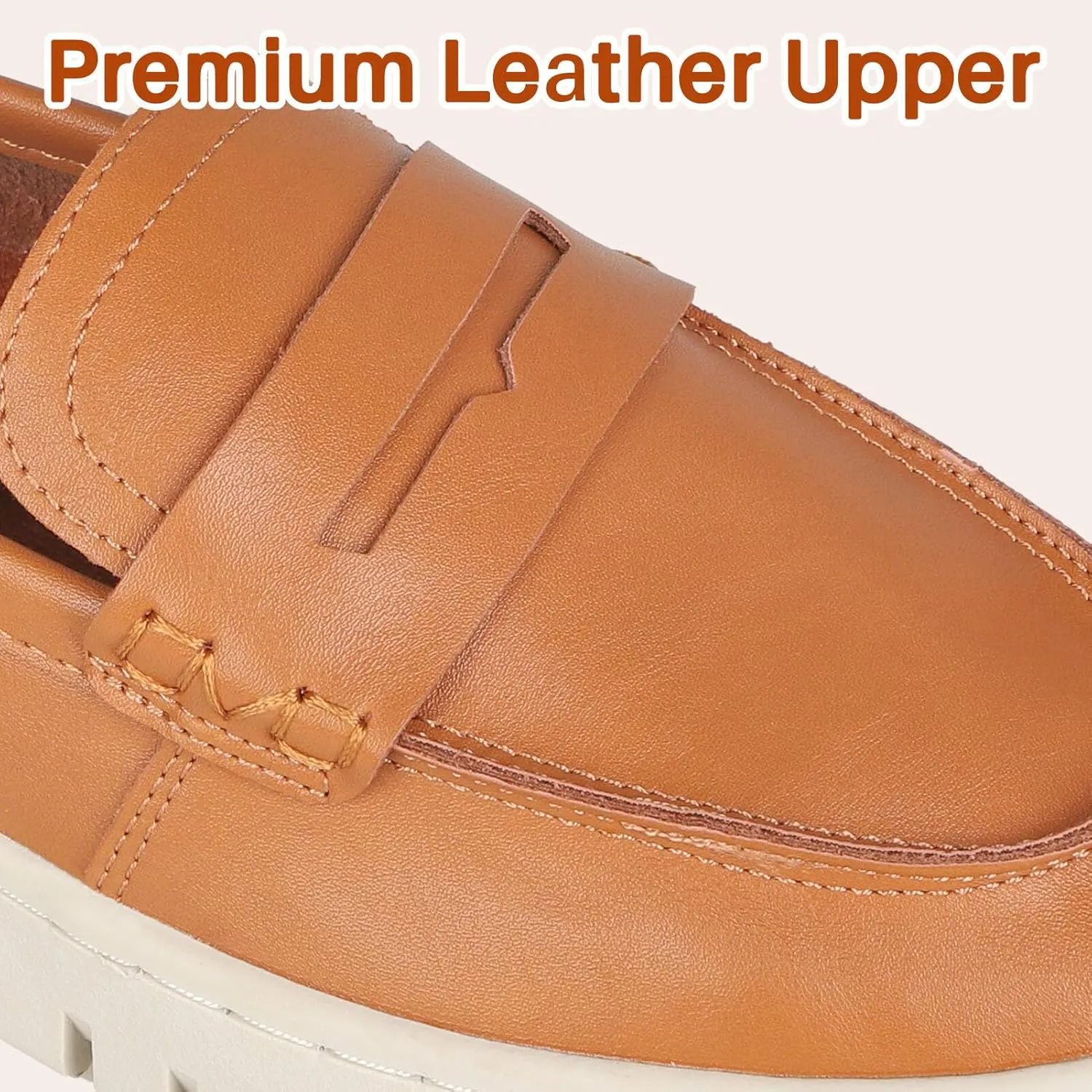 Women's Leather Loafers Flats Slip-ons Shoes Fashion Comfort Casual Lightweight Loafers