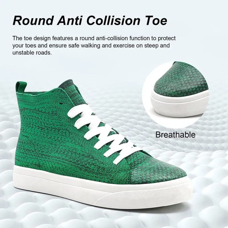 Women's Men’s Fashion Sneakers High Top Lace Up Shoes for Women Men Breathable Flying Woven Mesh Sneakers Casual Outdoor Sport Running Walking Shoes