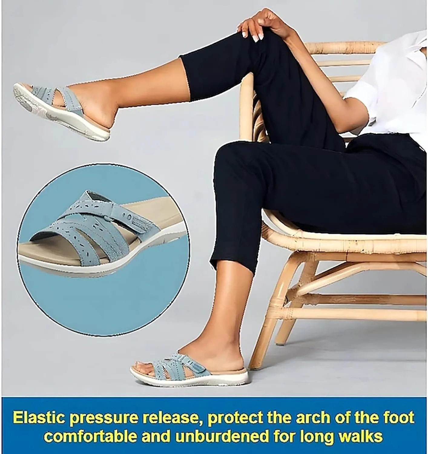 Womens Mesh Orthotic Sandals Comfy Fit Soft Sole Arch Corrective Sandals Summer Walking Flat Slides Open Toe Beach Slippers