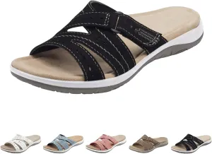 Womens Mesh Orthotic Sandals Comfy Fit Soft Sole Arch Corrective Sandals Summer Walking Flat Slides Open Toe Beach Slippers