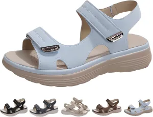 Women's Orthopedic Sport Sandals Shoes with Soft Cushion Foam Comfortable Walking Sandal Arch Support Wide Fit Dress Comfy Orthotic Recovery Athletic Travel Summer Sandal Dressy Back Strap