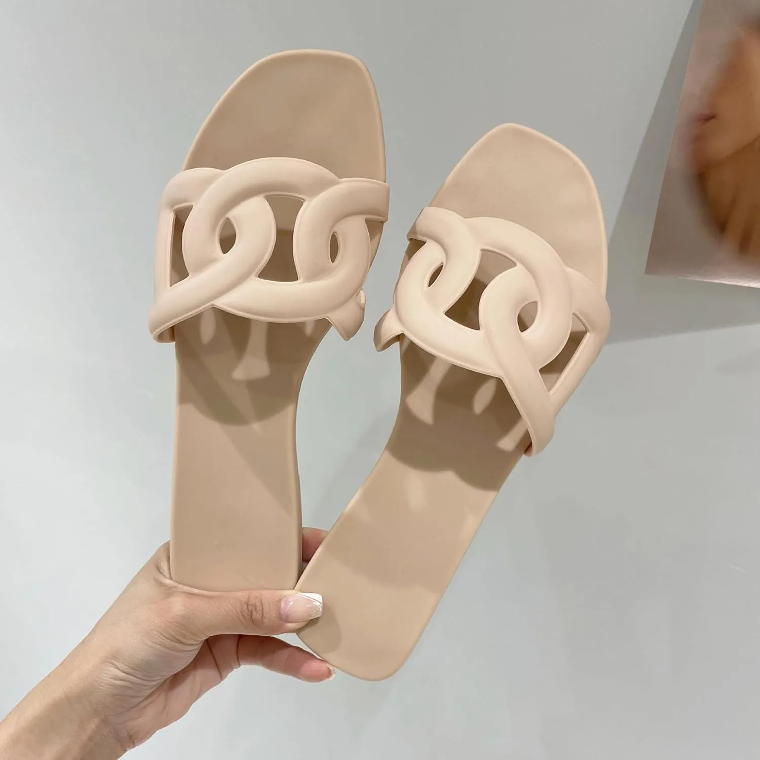 Women's Sandals Summer Slide Sandals Comfy Sandals Fashion Dressy Flat Sandals Slip On Casual Sandals