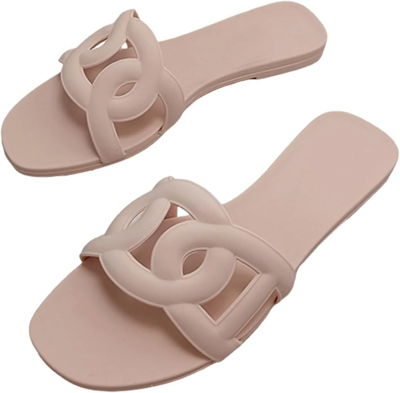 Women's Sandals Summer Slide Sandals Comfy Sandals Fashion Dressy Flat Sandals Slip On Casual Sandals