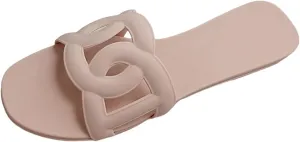 Women's Sandals Summer Slide Sandals Comfy Sandals Fashion Dressy Flat Sandals Slip On Casual Sandals