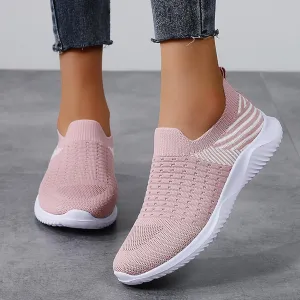 Womens Slip on Walking Shoes Comfort Lightweight Breathable Sock Shoe Mesh Casual Fashion Tennis Running Sneakers (9)