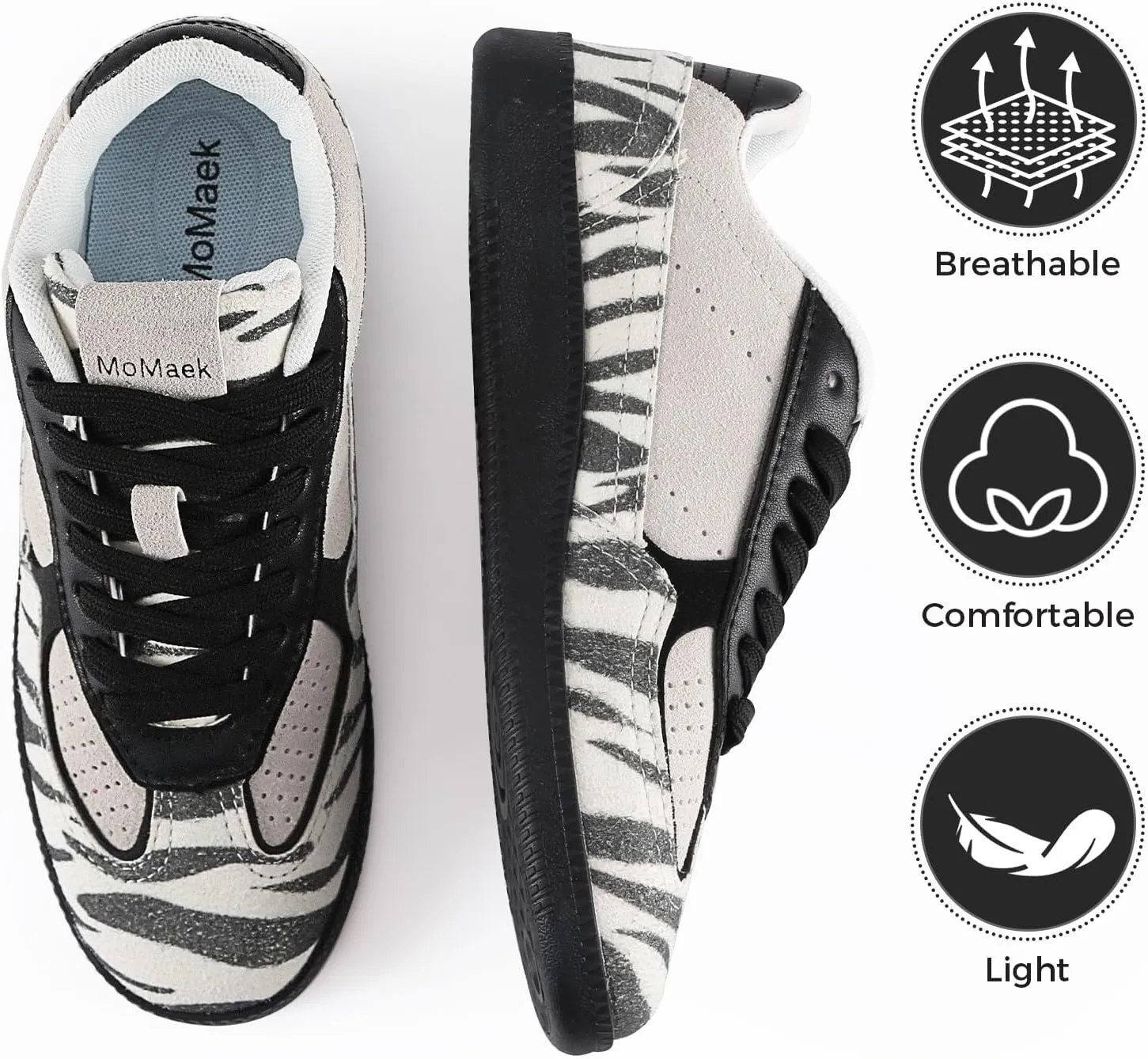 Women's Tennis Skate Sneakers Fashion Classic Retro Gum Sole Shoes Casual Walking Footwear Anti Slip Trainers