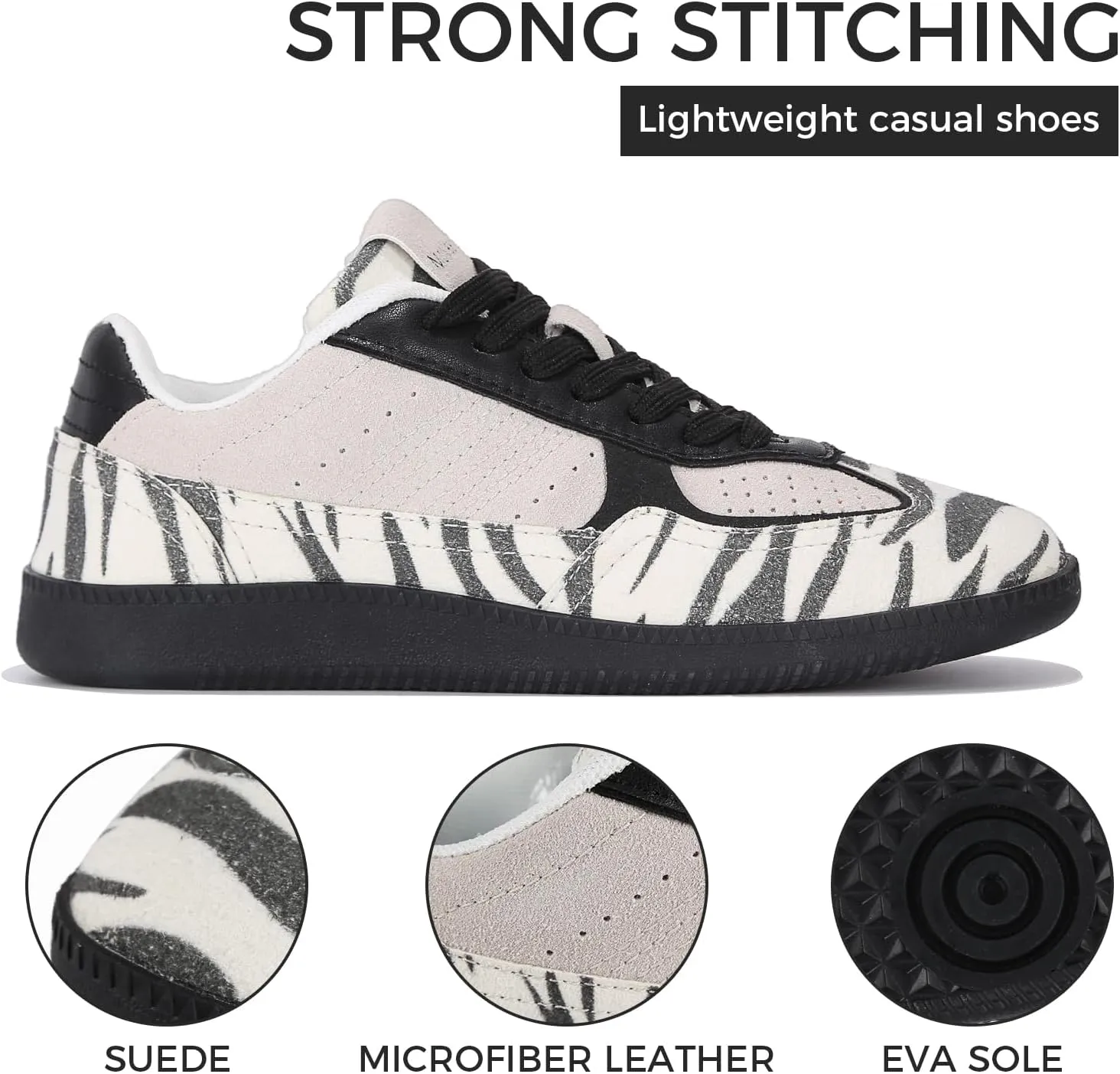 Women's Tennis Skate Sneakers Fashion Classic Retro Gum Sole Shoes Casual Walking Footwear Anti Slip Trainers
