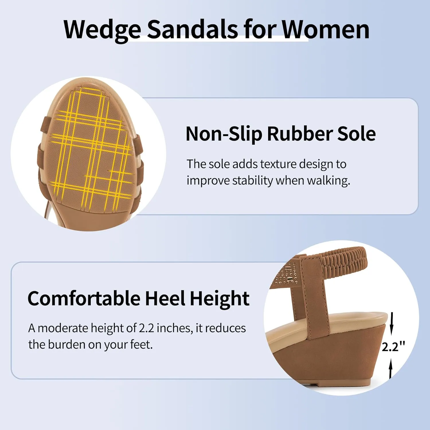 Womens Wedge Sandals Platform - Soft Open Toe Wedge Sandals Women Dressy Summer - Fashion Ladies Party Wedges