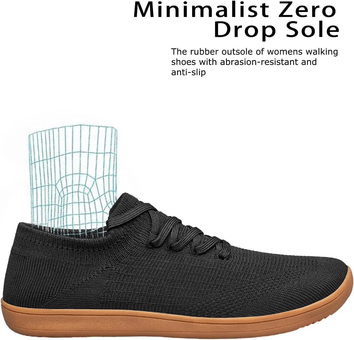 Womens Wide Toe Walking Shoes Minimalist Barefoot Shoes Zero Drop Sole Non Slip Comfortable Lightweight Wide Width Sneakers