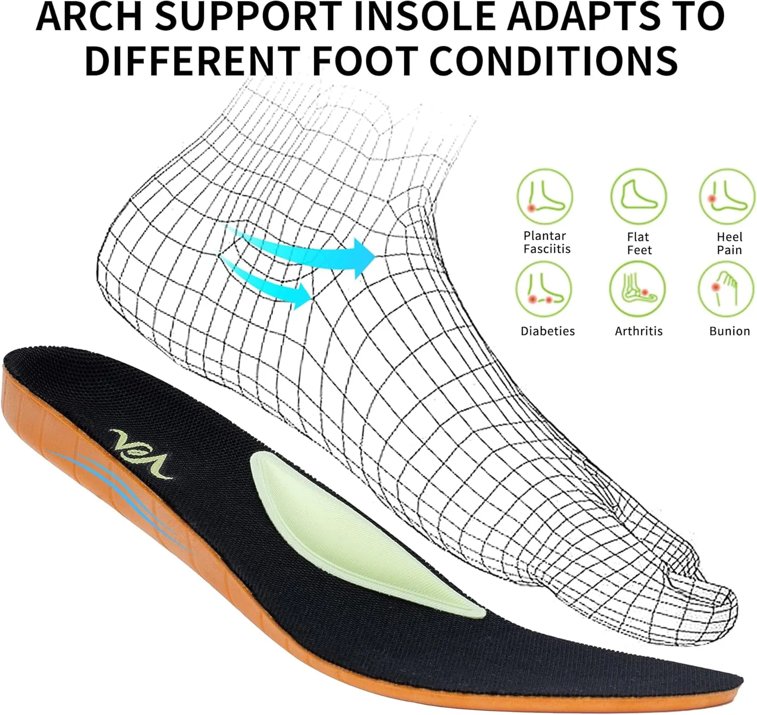 Womens Wide Walking Shoes Arch Support Orthotic Air Sneakers Comfortable Tennis Athletic Running Shoes