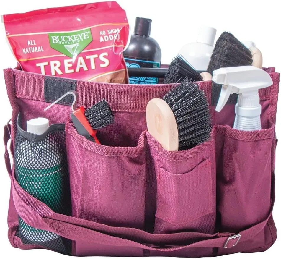X-Large Universal Grooming Tote | Color Navy | Ample Storage for Grooming Essentials | Keeps Items Clean with Dust Cover | Non-Collapsing Inside Pockets | Adjustable Shoulder Strap