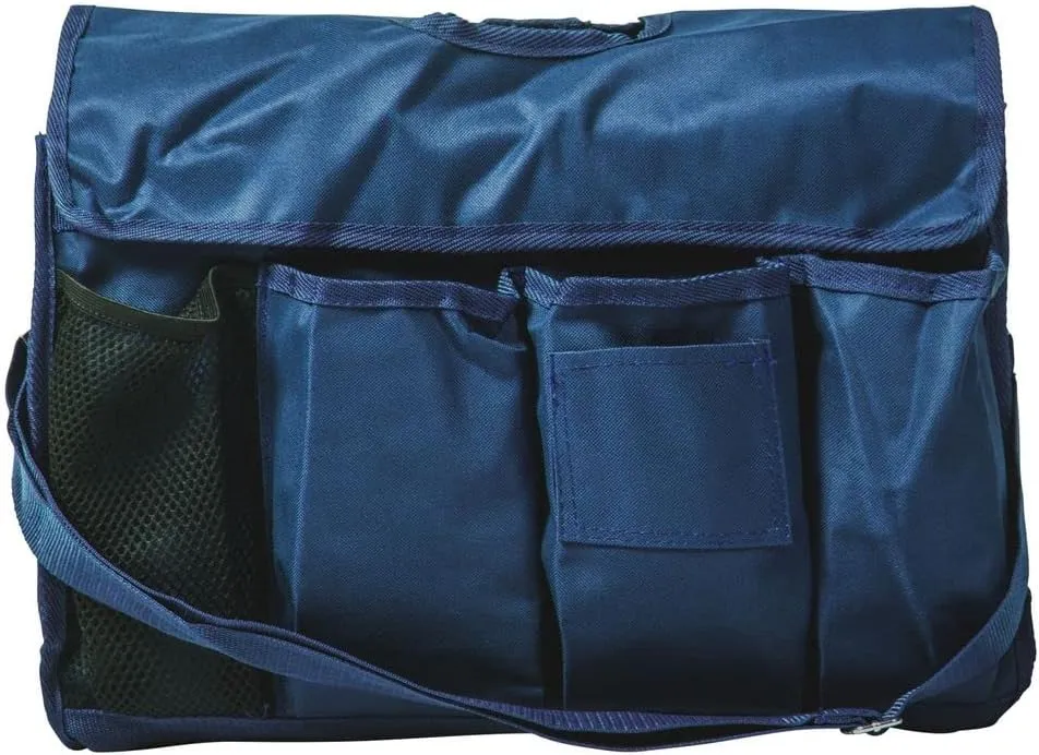 X-Large Universal Grooming Tote | Color Navy | Ample Storage for Grooming Essentials | Keeps Items Clean with Dust Cover | Non-Collapsing Inside Pockets | Adjustable Shoulder Strap