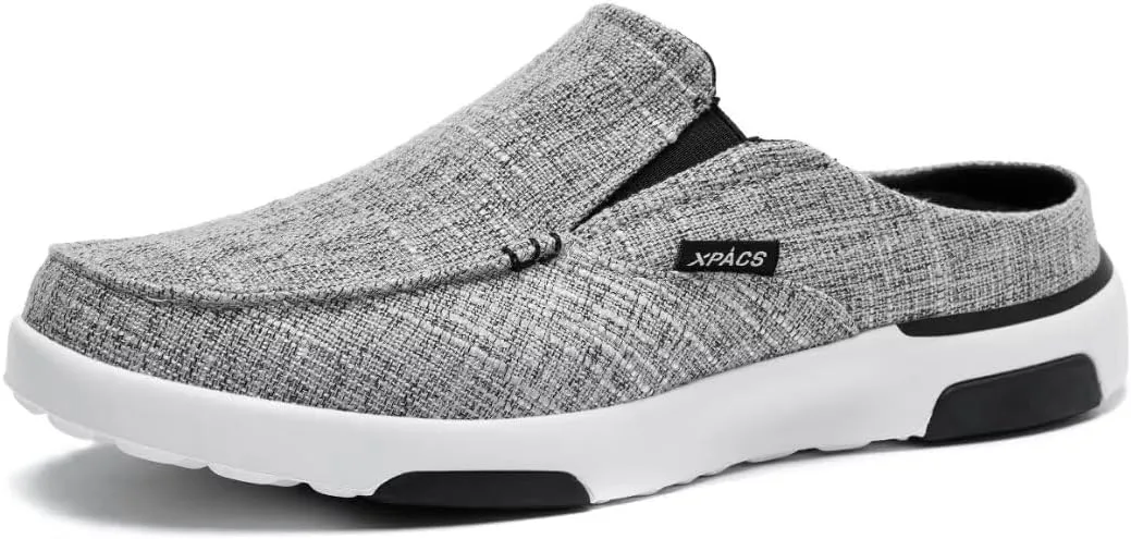 XPACS Men's Orthopedic Comfy Slippers, Stylish Arch Support Casual Shoes for Plantar Fasciitis Recovery, Non Slip Canvas Shoes for Heel and Foot Pain Relief