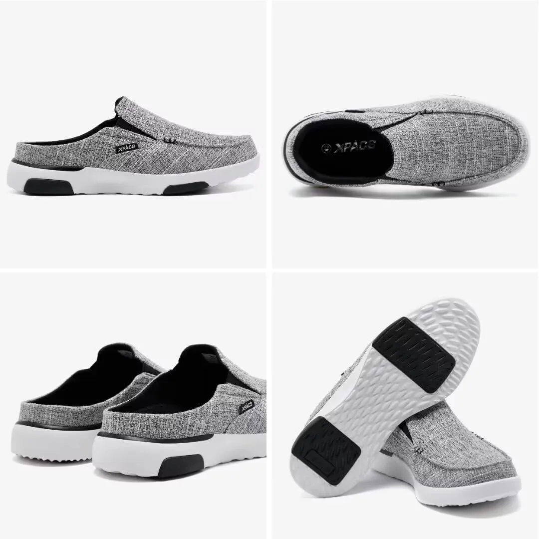 XPACS Men's Orthopedic Comfy Slippers, Stylish Arch Support Casual Shoes for Plantar Fasciitis Recovery, Non Slip Canvas Shoes for Heel and Foot Pain Relief