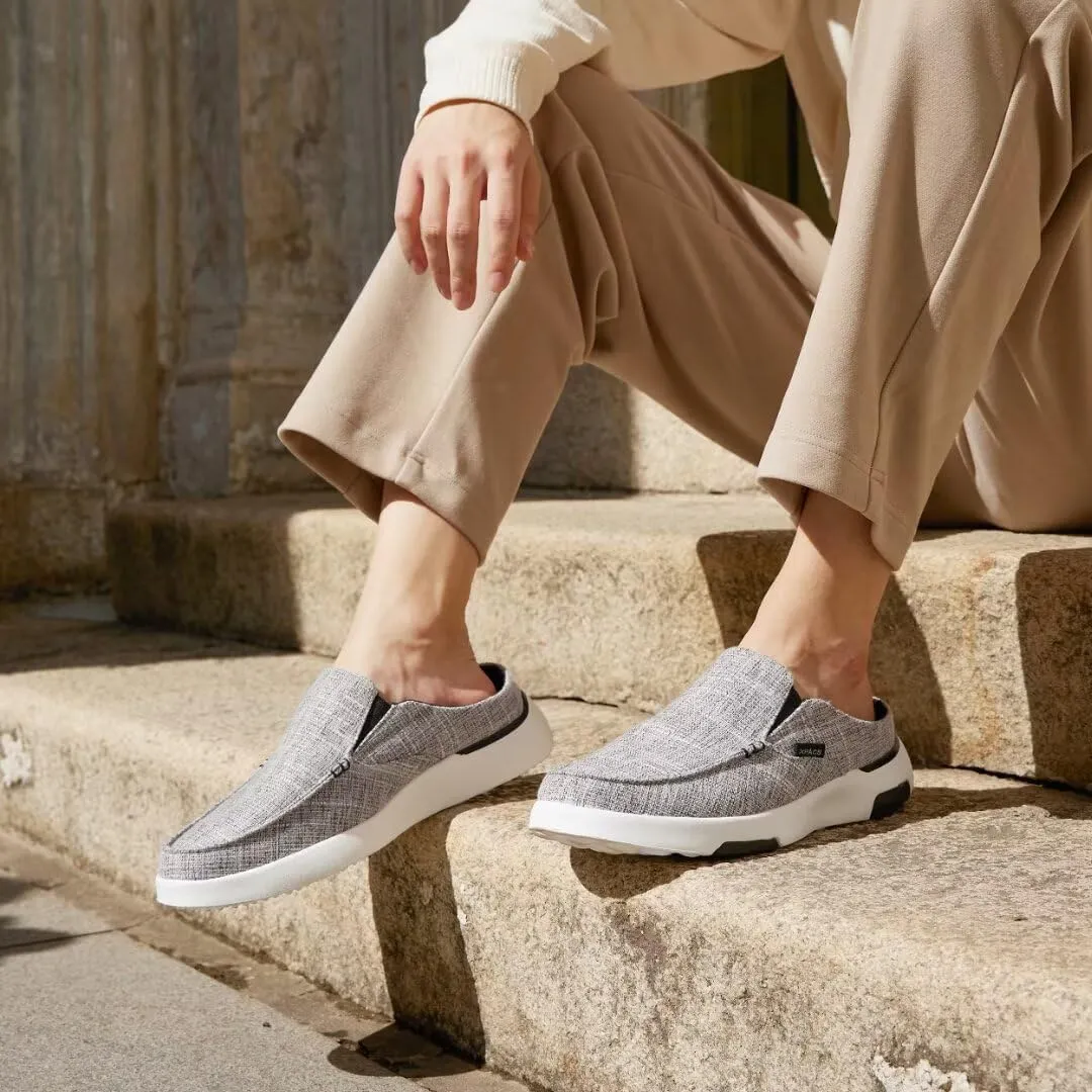 XPACS Men's Orthopedic Comfy Slippers, Stylish Arch Support Casual Shoes for Plantar Fasciitis Recovery, Non Slip Canvas Shoes for Heel and Foot Pain Relief